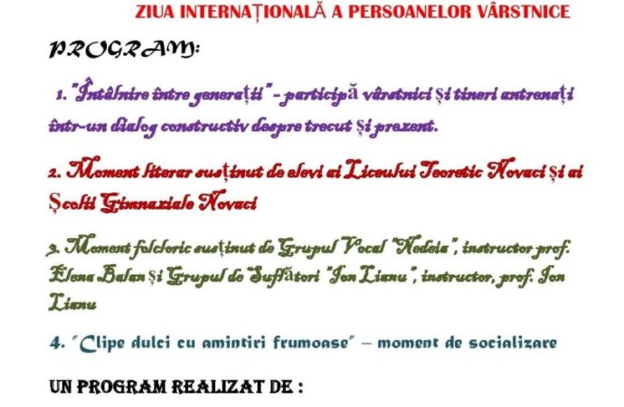 Sărbătoare mare de Ziua Vârstnicilor la Novaci