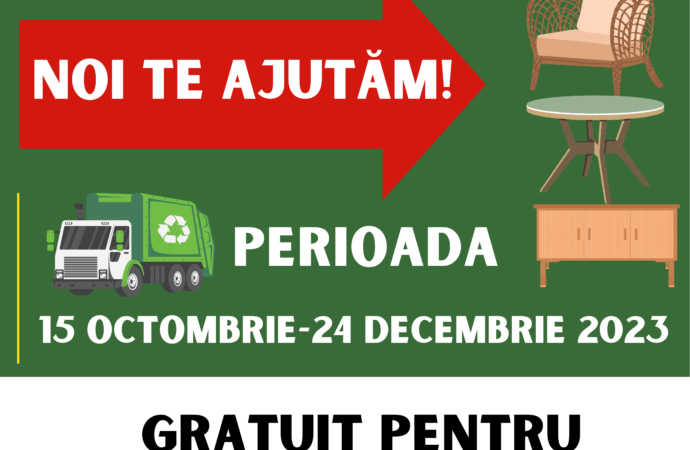 Colectare GRATUITĂ deșeuri voluminoase, în Craiova