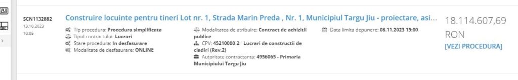 Autoritățile din Târgu Jiu au demarat licitațiile pentru construirea celor 100 de blocuri - 24 octombrie 2023 AccentNews.ro