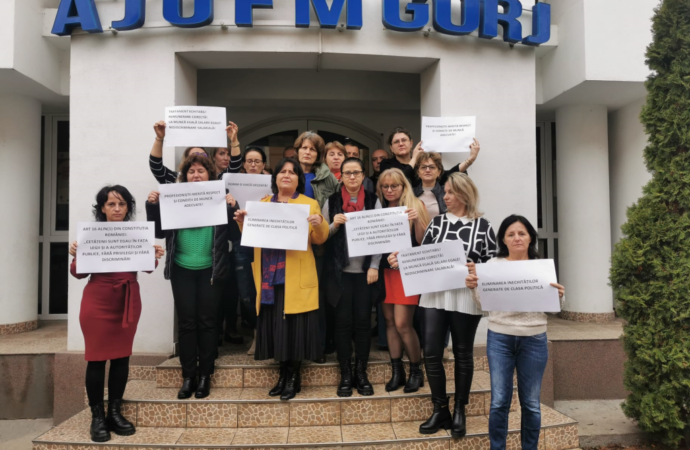Gorj: Proteste la AJOFM și DSP