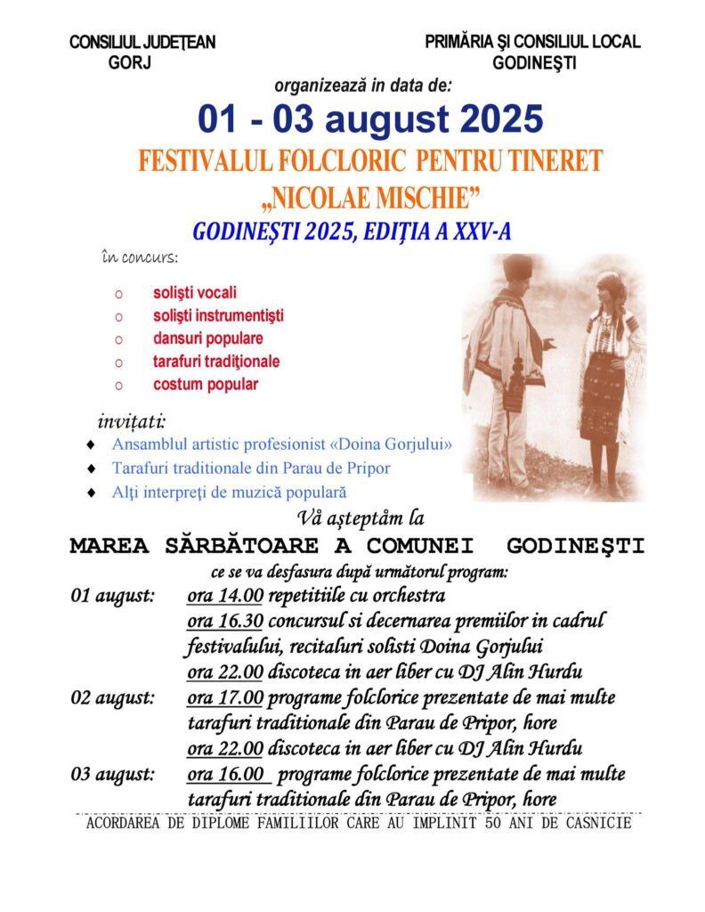 Festivalul Folcloric de la Godinești, ediția cu numărul 25 - 15 iulie 2025 AccentNews.ro