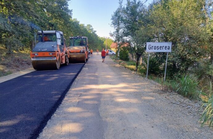 Lucrările la DJ 662 din Aninoasa continuă după o scurtă pauză 1 Lucrările la DJ 662 din Aninoasa continuă după o scurtă pauză