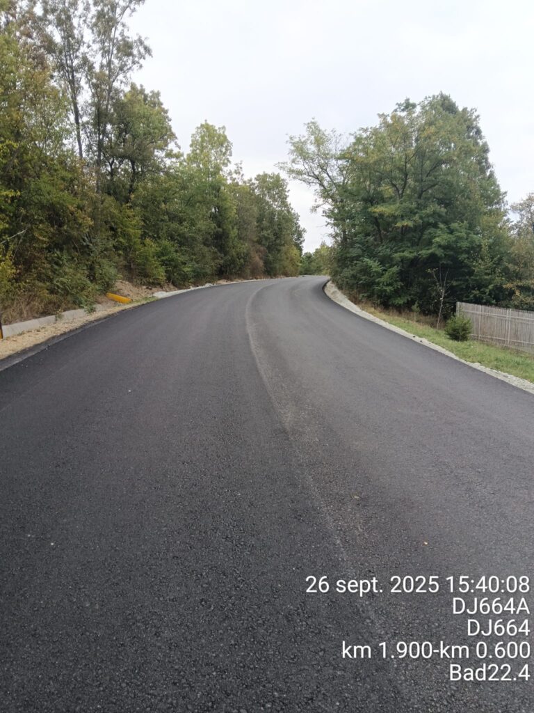 Lucrările pe DJ 664A, în derulare la Turcinești - 29 septembrie 2025 AccentNews.ro