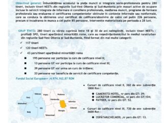 Formare gratuită și bani pentru tinerii din Bustuchin