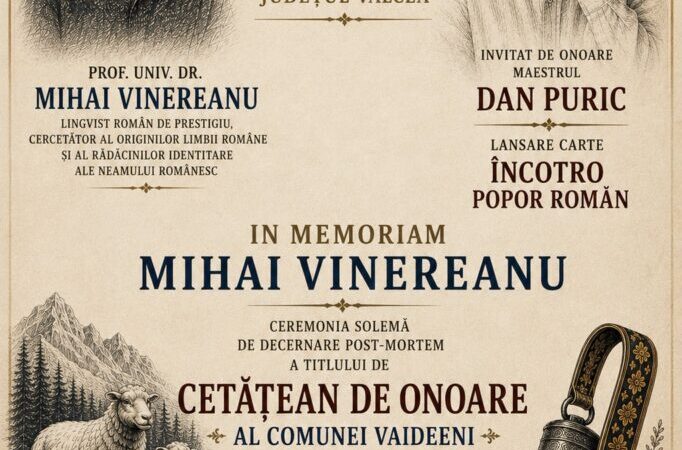 Emoție și cultură la Vaideeni: Dan Puric participă la omagiul adus profesorului Mihai Vinereanu